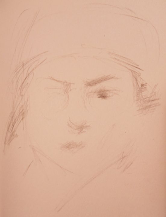 The portrait sketch of the Italian student who studies law