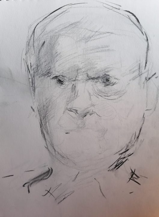 The portrait sketch of the landlord’s father-Thank you for thier support and existence