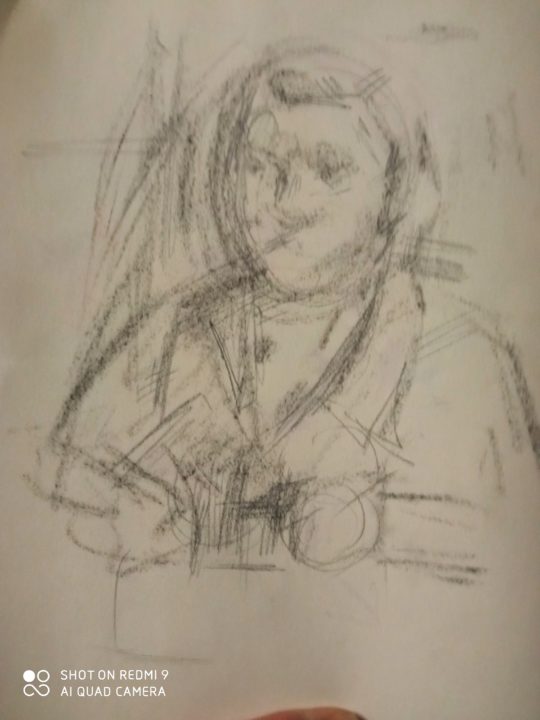 The new analyzing drawing of the painting from Cézanne at Orsay Museum
