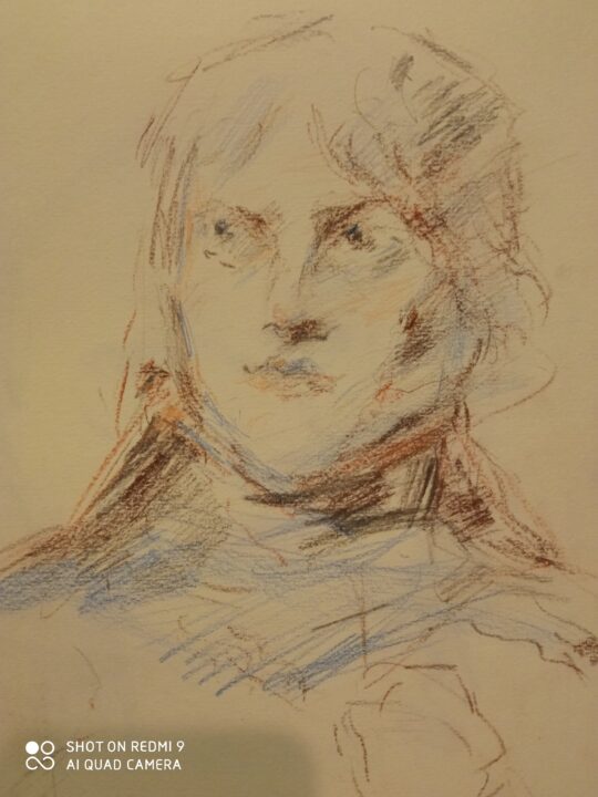The new analyzing drawing at Louvre -Jacques Louis David-portrait inachevé de Bonaparte