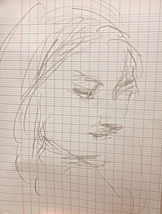 The very quick drawing of the French woman