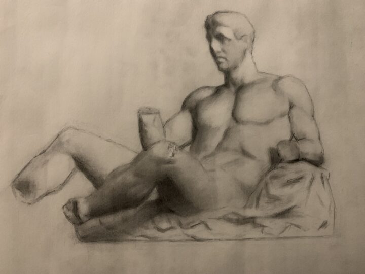 The completed new drawing interpretation during the online lesson I teach