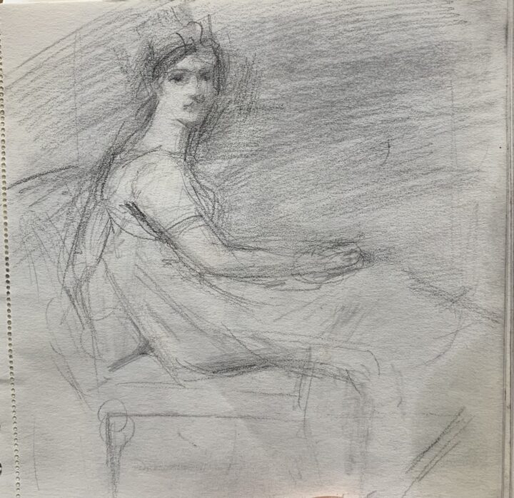 The new interpretation from David’s painting  for the reference of the online lesson