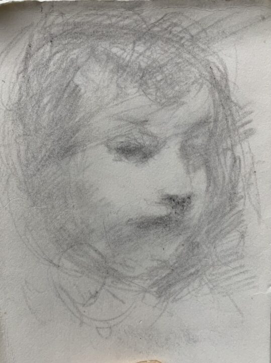 The drawing interpretation at Louvre Museum -After Leonardo da Vinci
