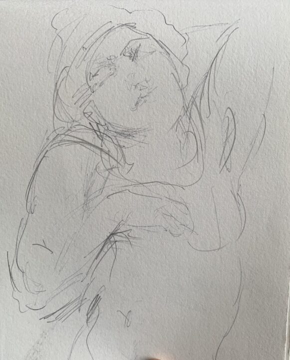 The drawing interpretation at Louvre Museum-After Michelangelo