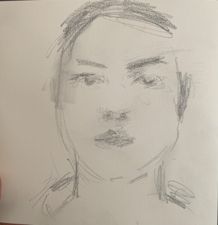 The new quick drawing of the business student in Paris